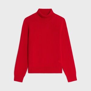 Celine Red Turtleneck Sweater